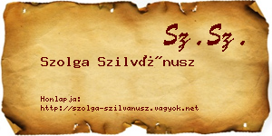 Szolga Szilvánusz névjegykártya